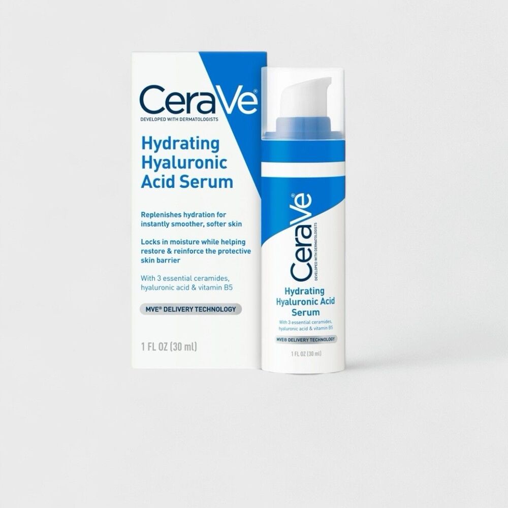 CeraVe Hydrating Hyaluronic Acid Face Serum 1 oz New with Box